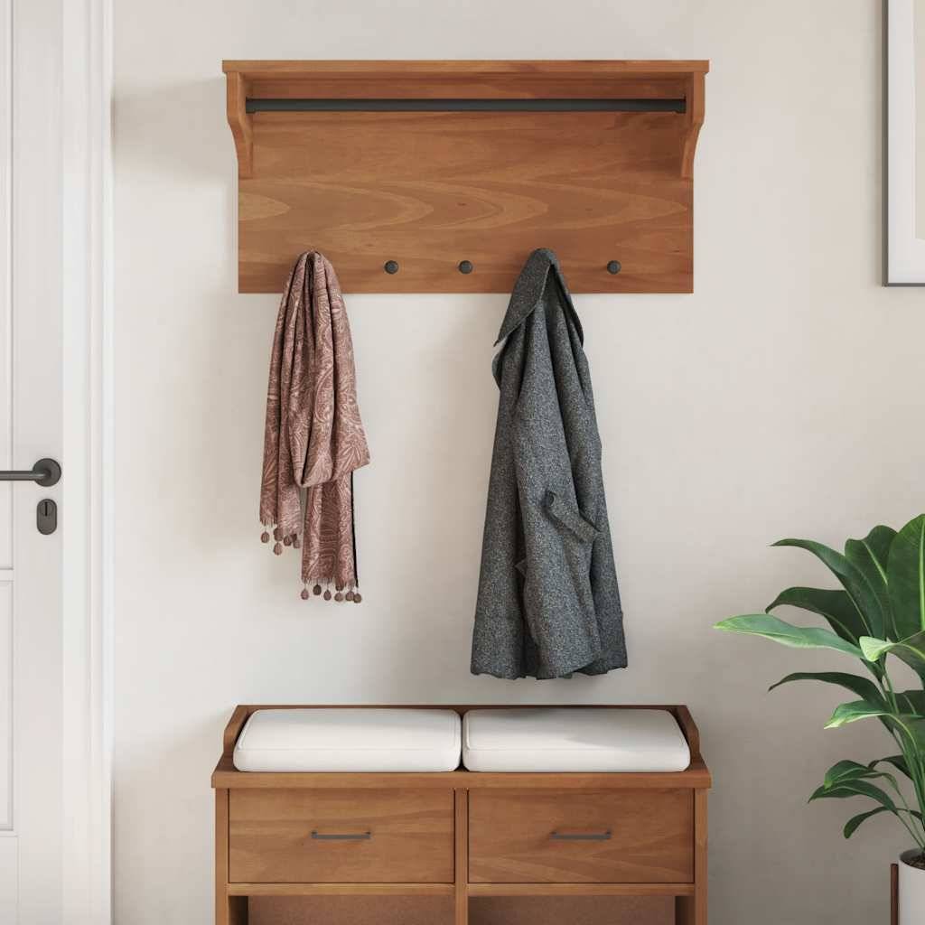 vidaXL Wandgarderobe SANDNES 87x30x42 cm Massivholz Kiefer