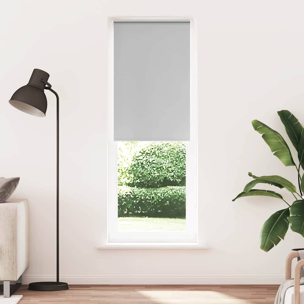 vidaXL Verdunkelungsrollo Hellgrau 70x230 cm Stoffbreite 65,7 cm