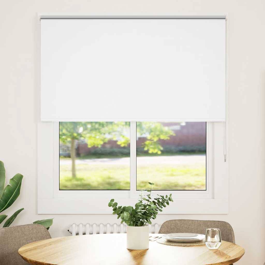 vidaXL Verdunkelungsrollo Weiß 130x130cm Stoffbreite 126,6cm Polyester