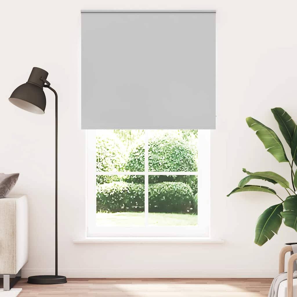vidaXL Verdunkelungsrollo Hellgrau 125x230cm Stoffbreite 121,6cm