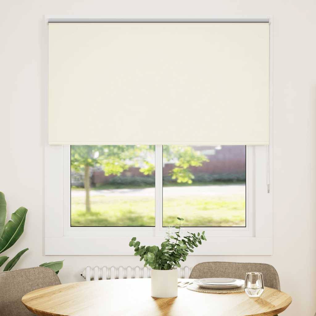 vidaXL Verdunkelungsrollo Cremeweiß 130x175cm Stoffbreite 126,6cm