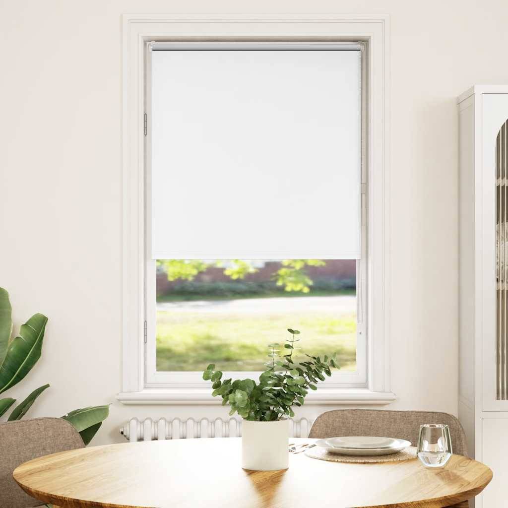 vidaXL Verdunkelungsrollo Weiß 70x130cm Stoffbreite 65,7 cm Polyester