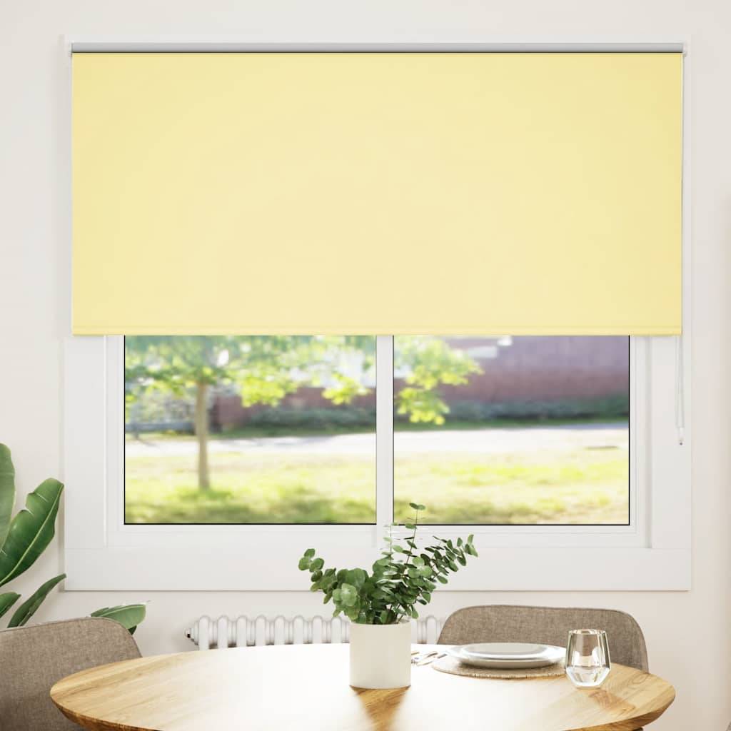 vidaXL Verdunkelungsrollo Gelb 145x130cm Stoffbreite 141,6cm Polyester