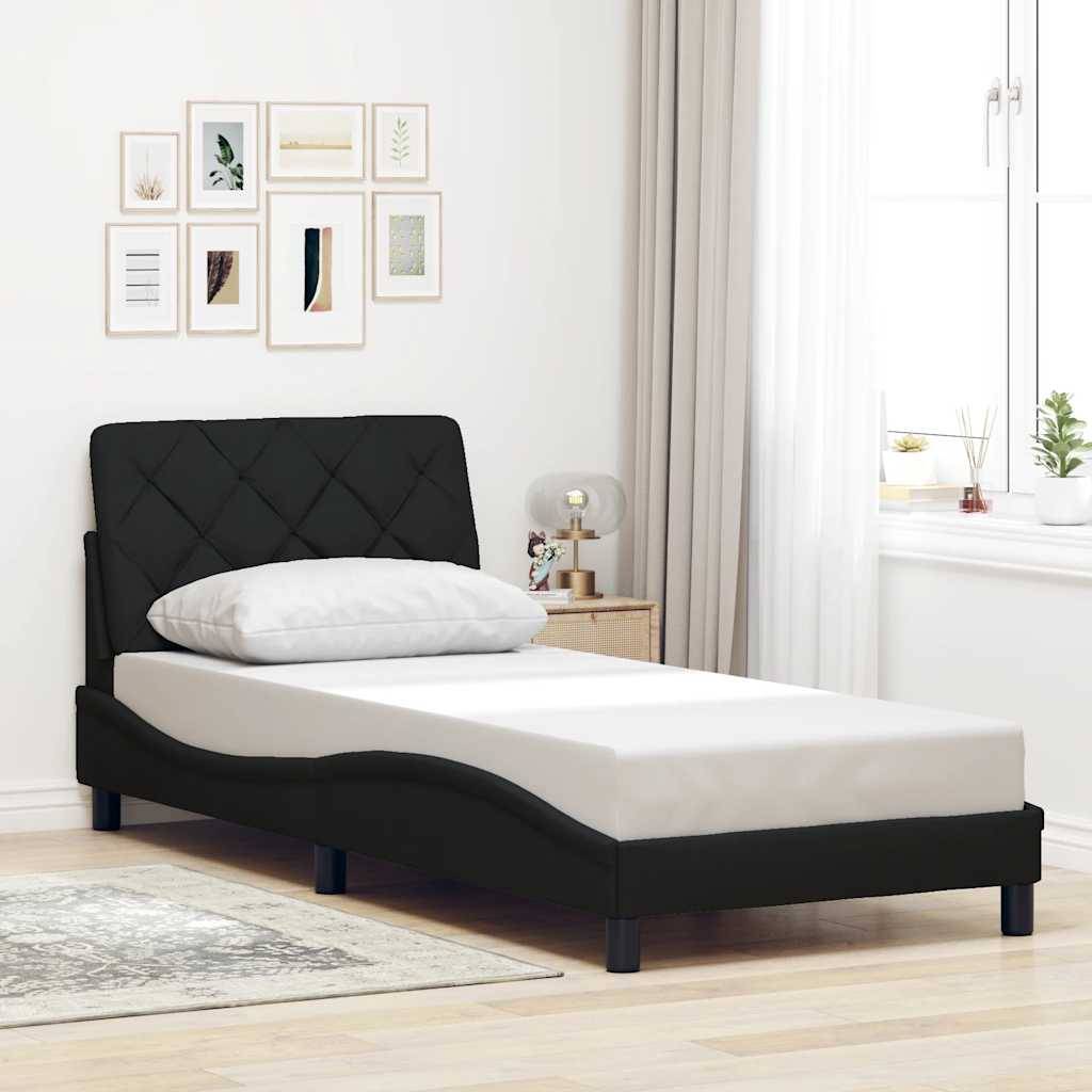 vidaXL Bettgestell ohne Matratze Schwarz 80x200 cm Stoff