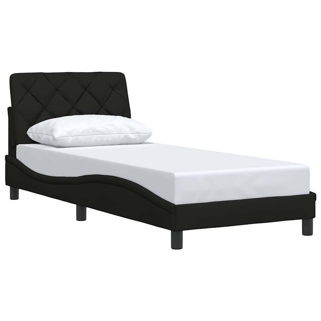 vidaXL Bettgestell ohne Matratze Schwarz 80x200 cm Stoff