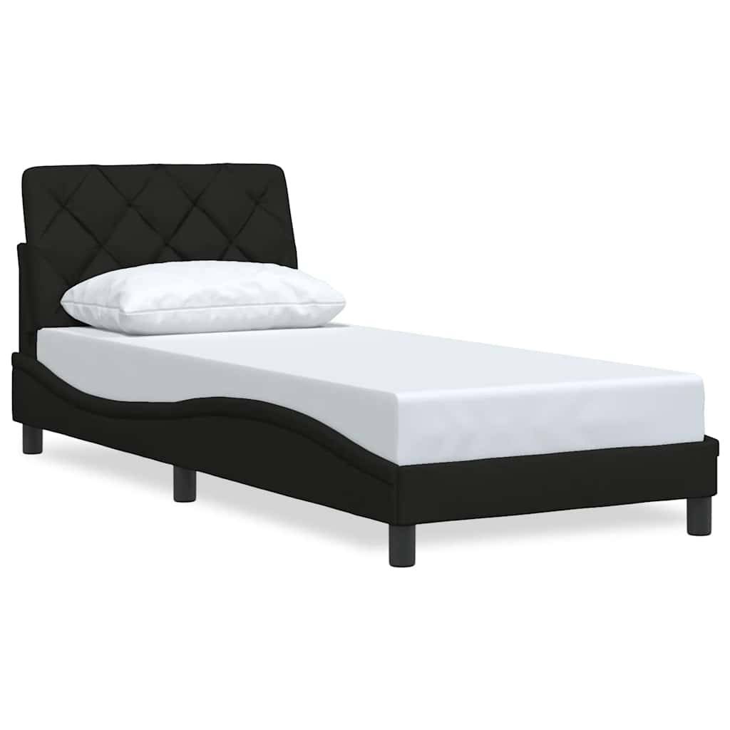 vidaXL Bettgestell ohne Matratze Schwarz 80x200 cm Stoff