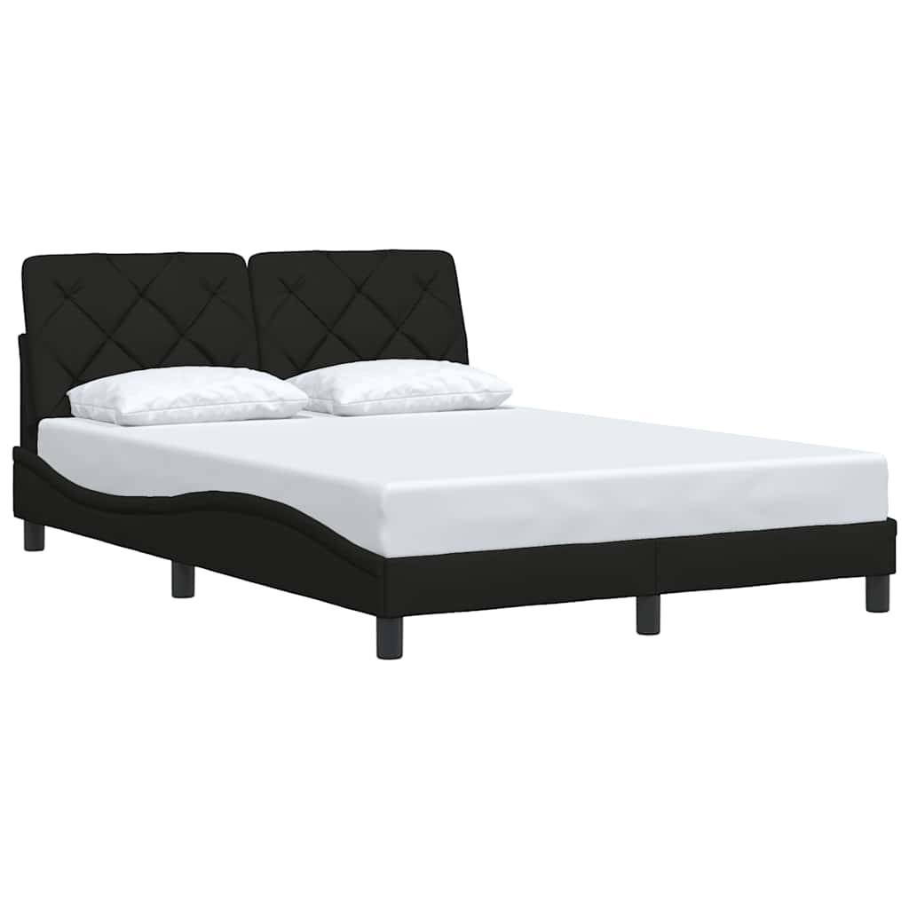vidaXL Bettgestell ohne Matratze Schwarz 140x200 cm Stoff