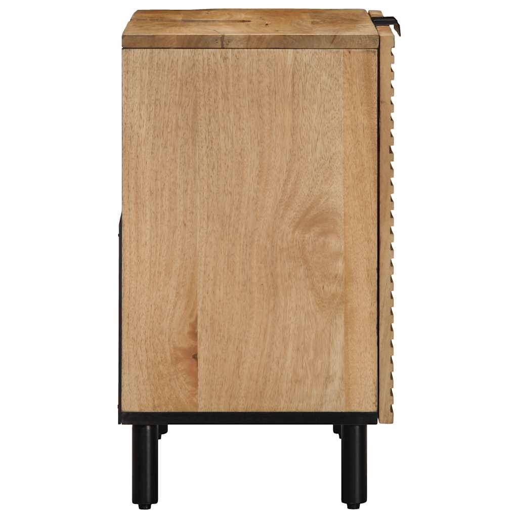 vidaXL Waschbeckenunterschrank Braun 62x33x58 cm Massivholz Mango