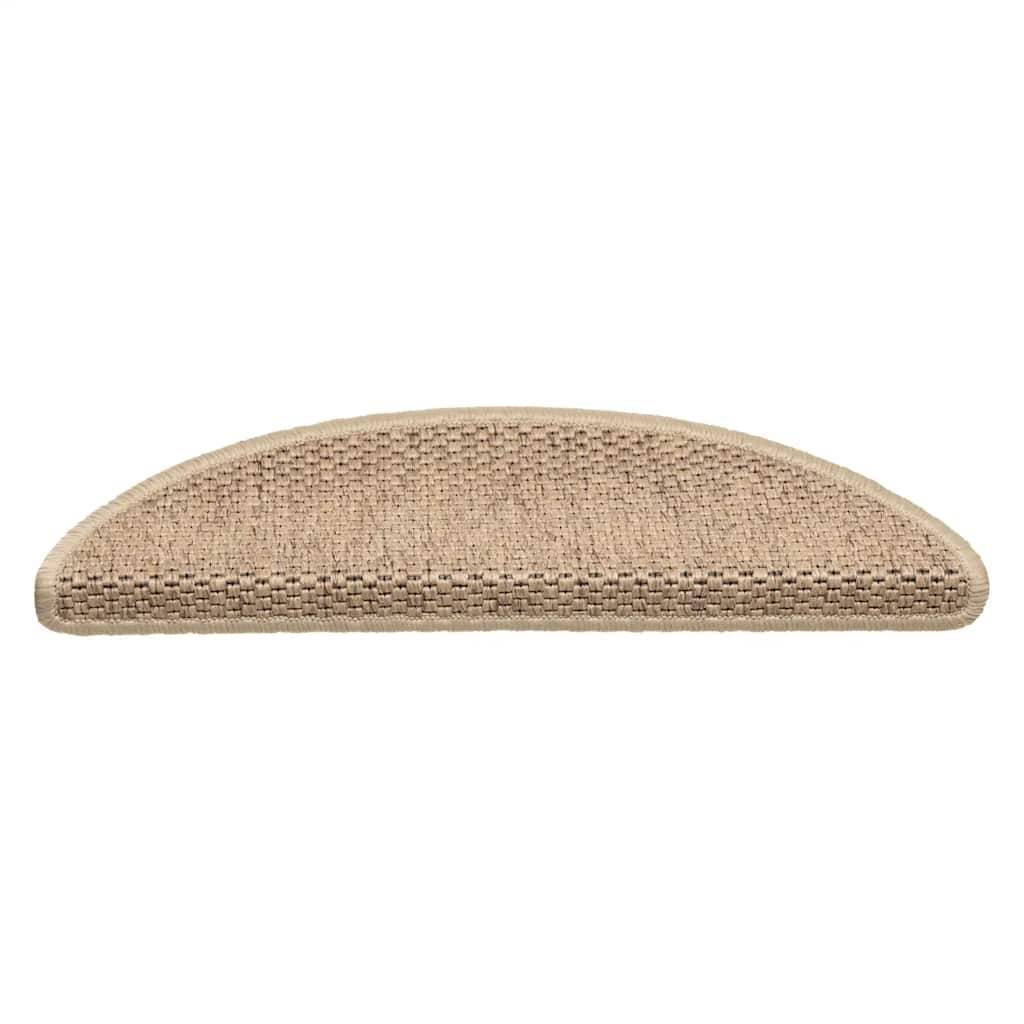 vidaXL Stufenmatten Selbstklebend Sisal-Optik 30Stk. 56x17x3cm Sand