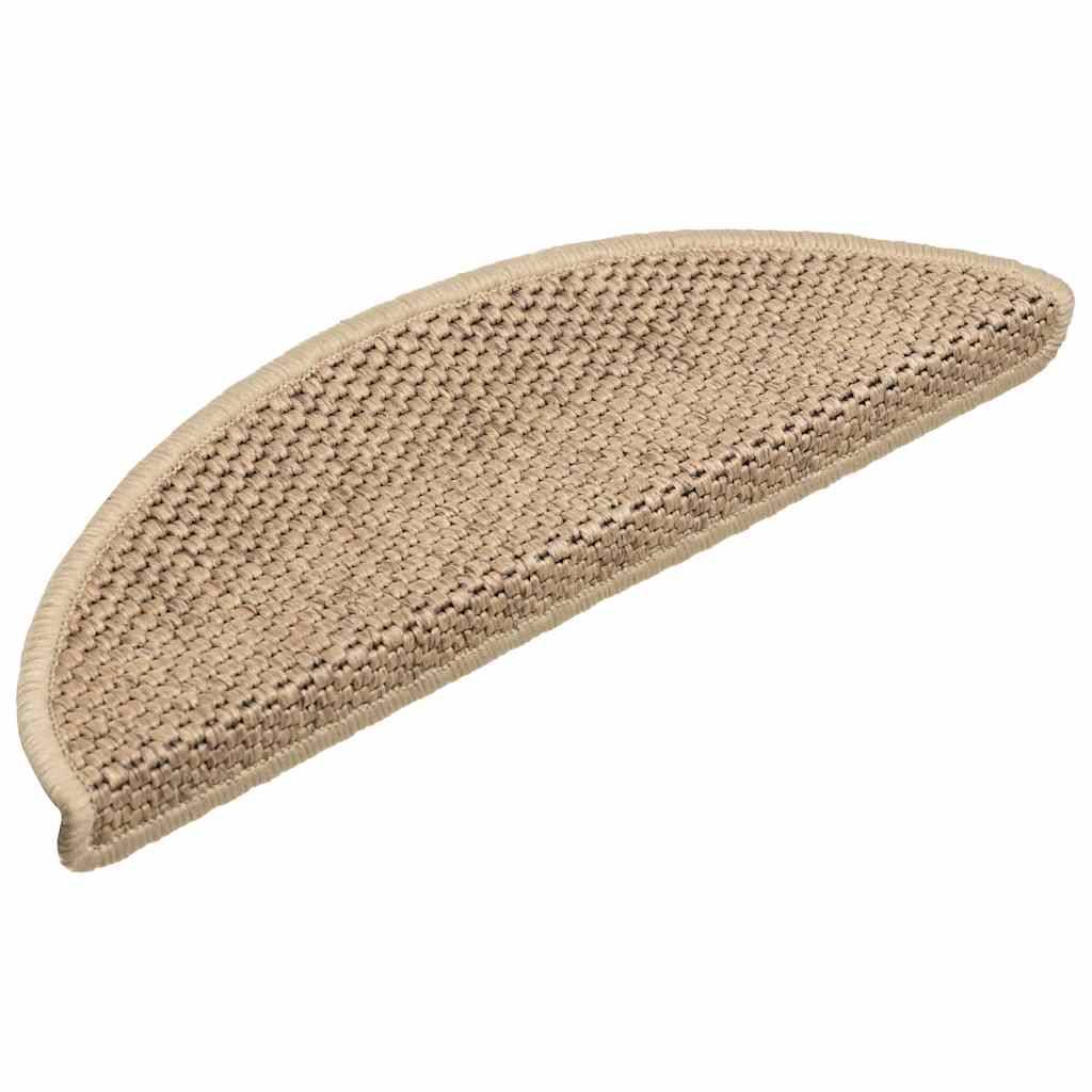 vidaXL Stufenmatten Selbstklebend Sisal-Optik 30Stk. 56x17x3cm Sand