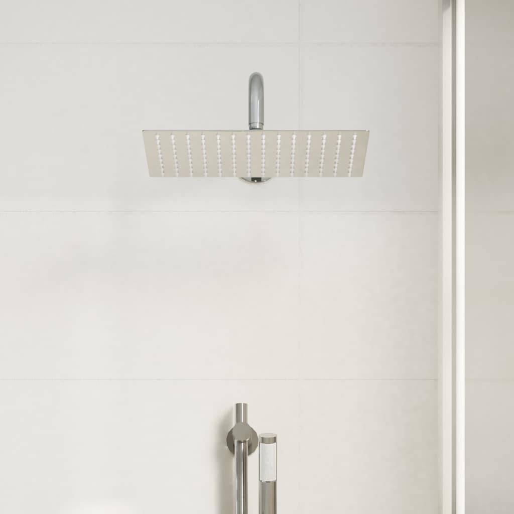 vidaXL Regenbrause Edelstahl 304 30x20 cm Rechteckig