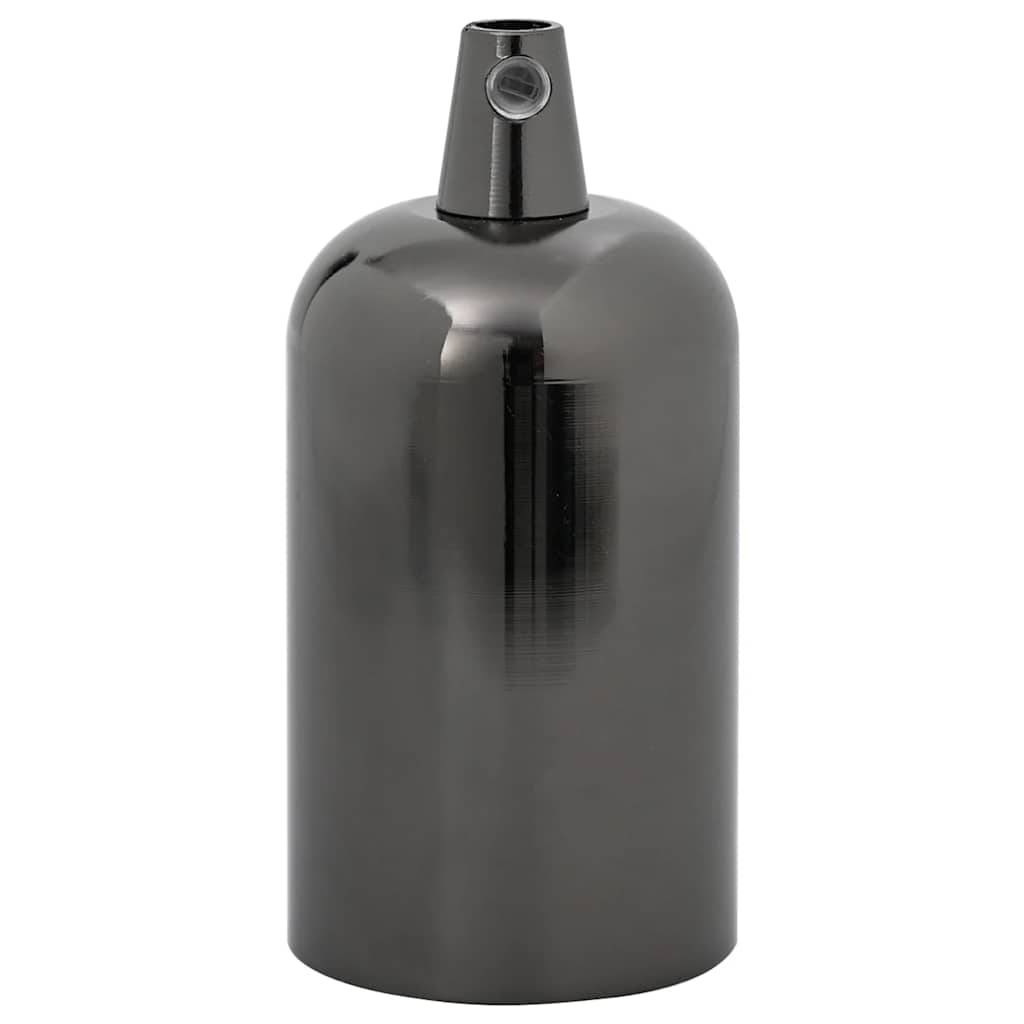vidaXL Lampenfassungen 2 Stk. Glänzend Schwarz E27