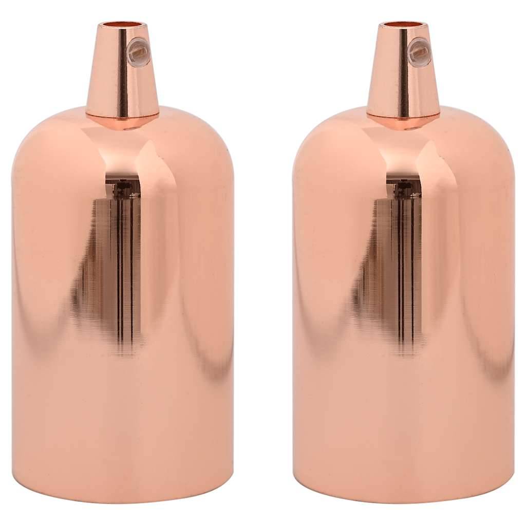 vidaXL Lampenfassungen 2 Stk. Rosegold E27