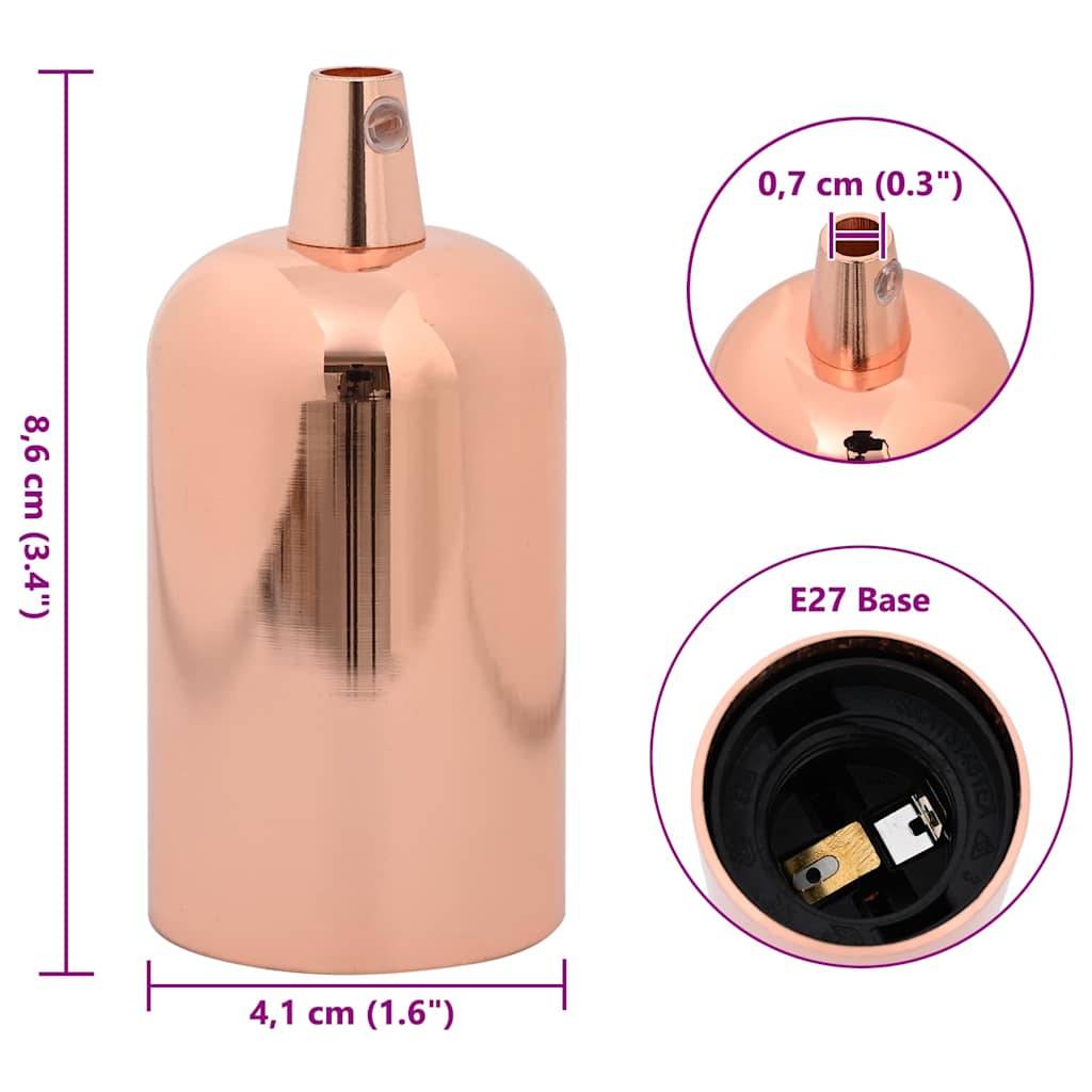 vidaXL Lampenfassungen 2 Stk. Rosegold E27