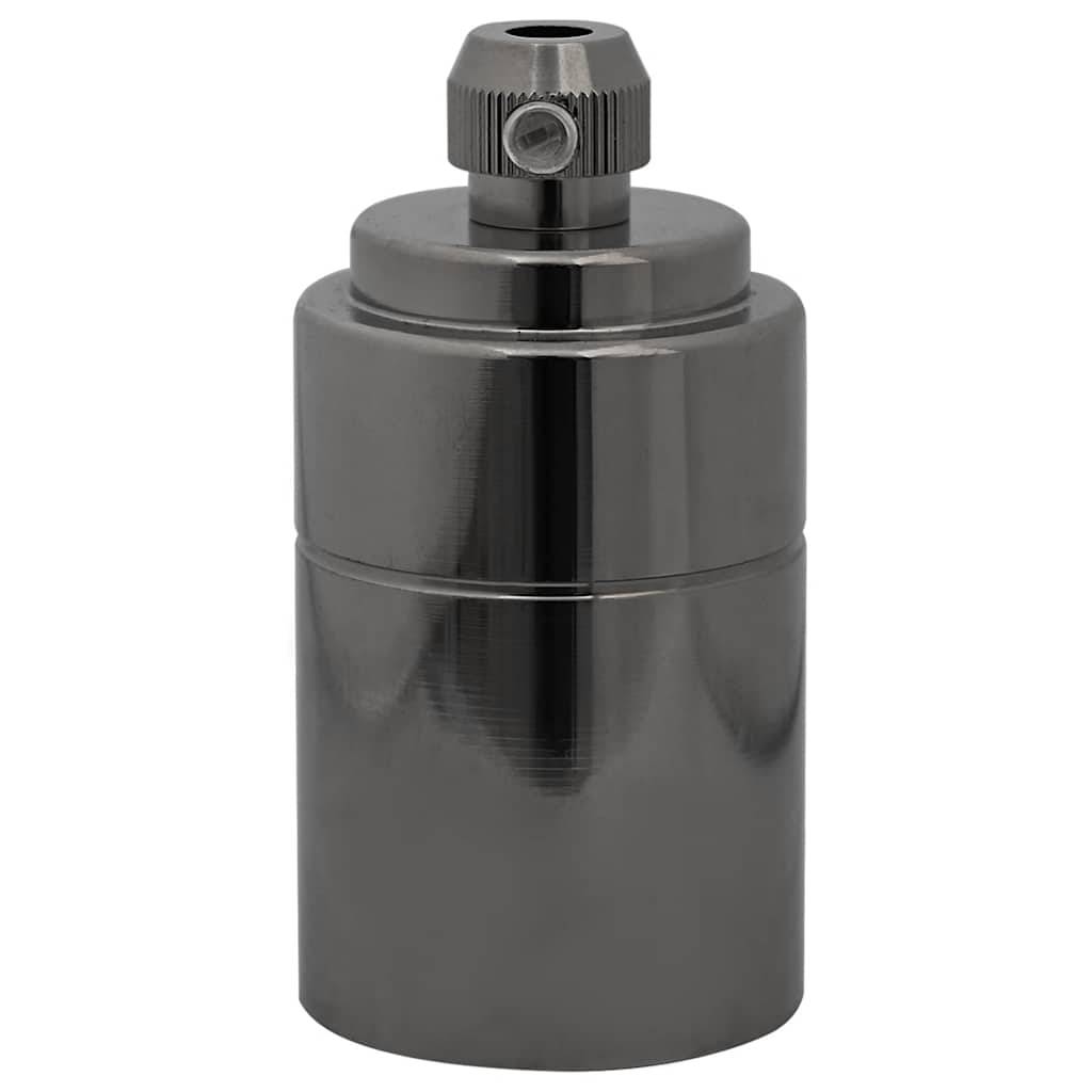 vidaXL Lampenfassungen 2 Stk. Glänzend Schwarz E27