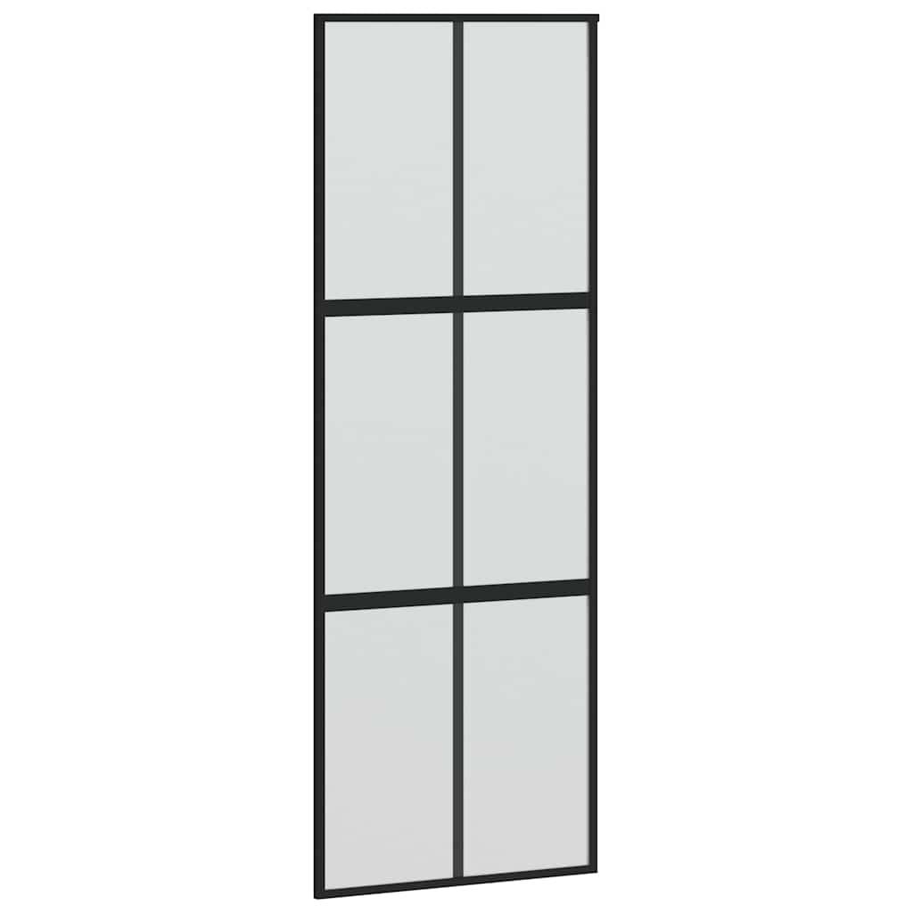vidaXL Schiebetür mit Beschlag 90x205 cm Hartglas & Aluminium