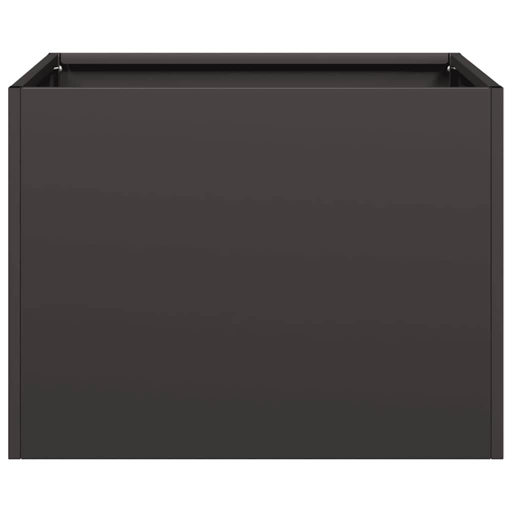vidaXL Pflanzkübel Schwarz 40x40x30 cm Stahl