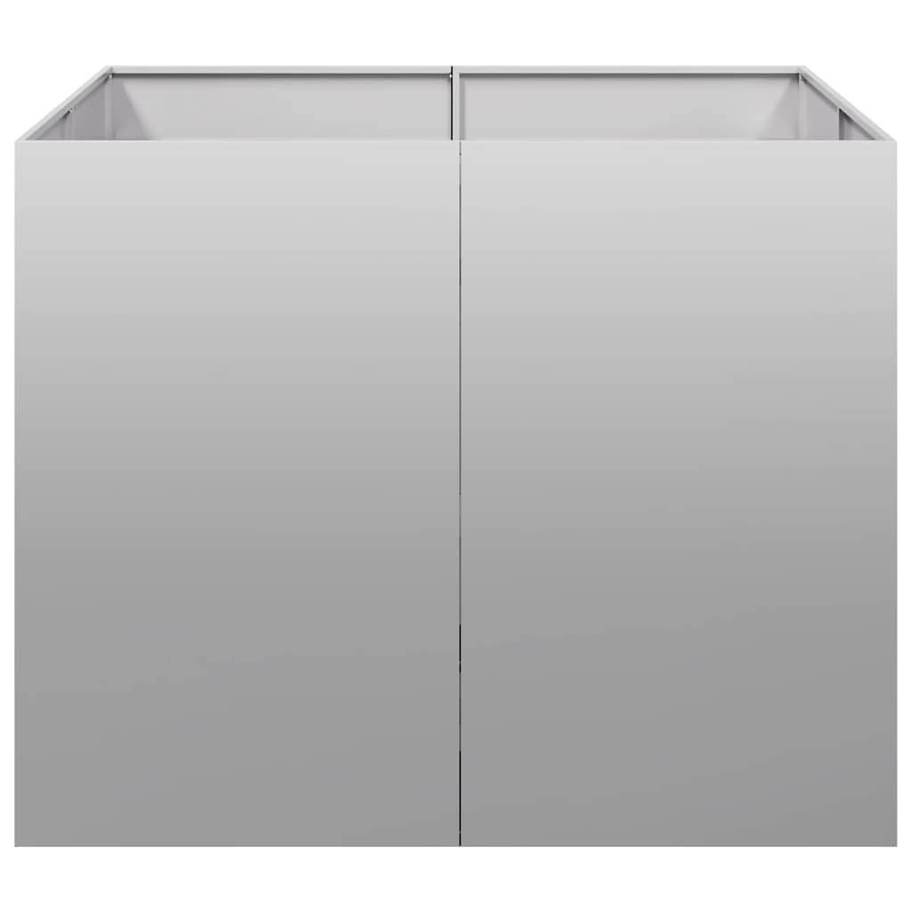 vidaXL Pflanzkübel 100x100x80 cm Verzinkter Stahl