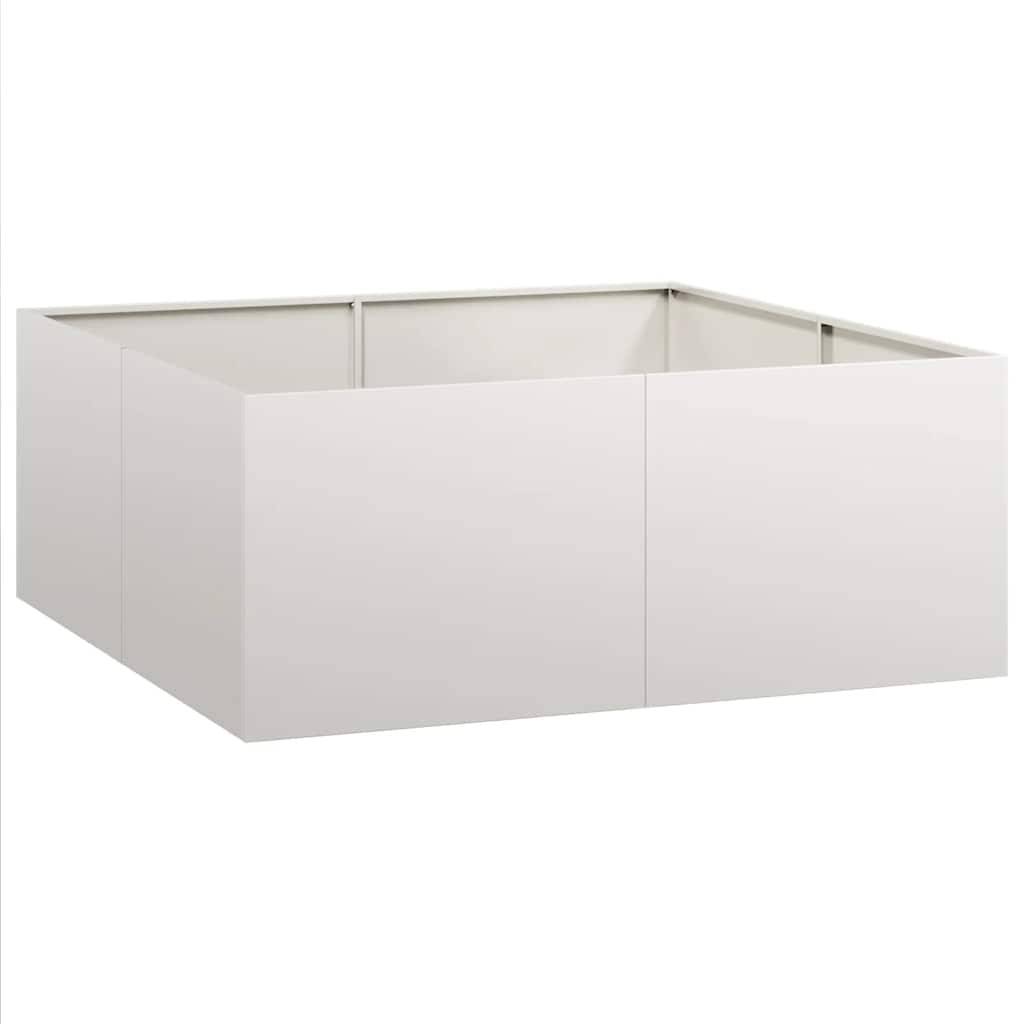 vidaXL Pflanzkübel 100x100x40 cm Edelstahl