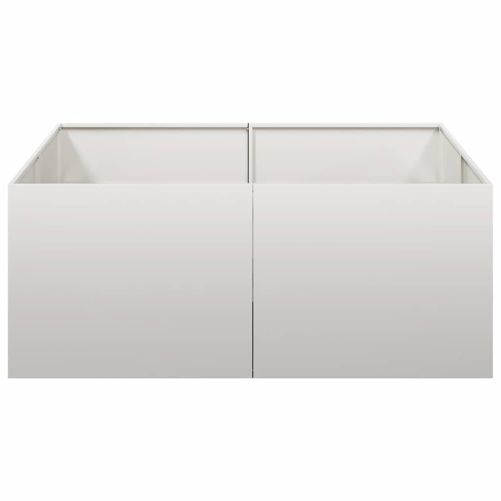 vidaXL Pflanzkübel 100x100x40 cm Edelstahl