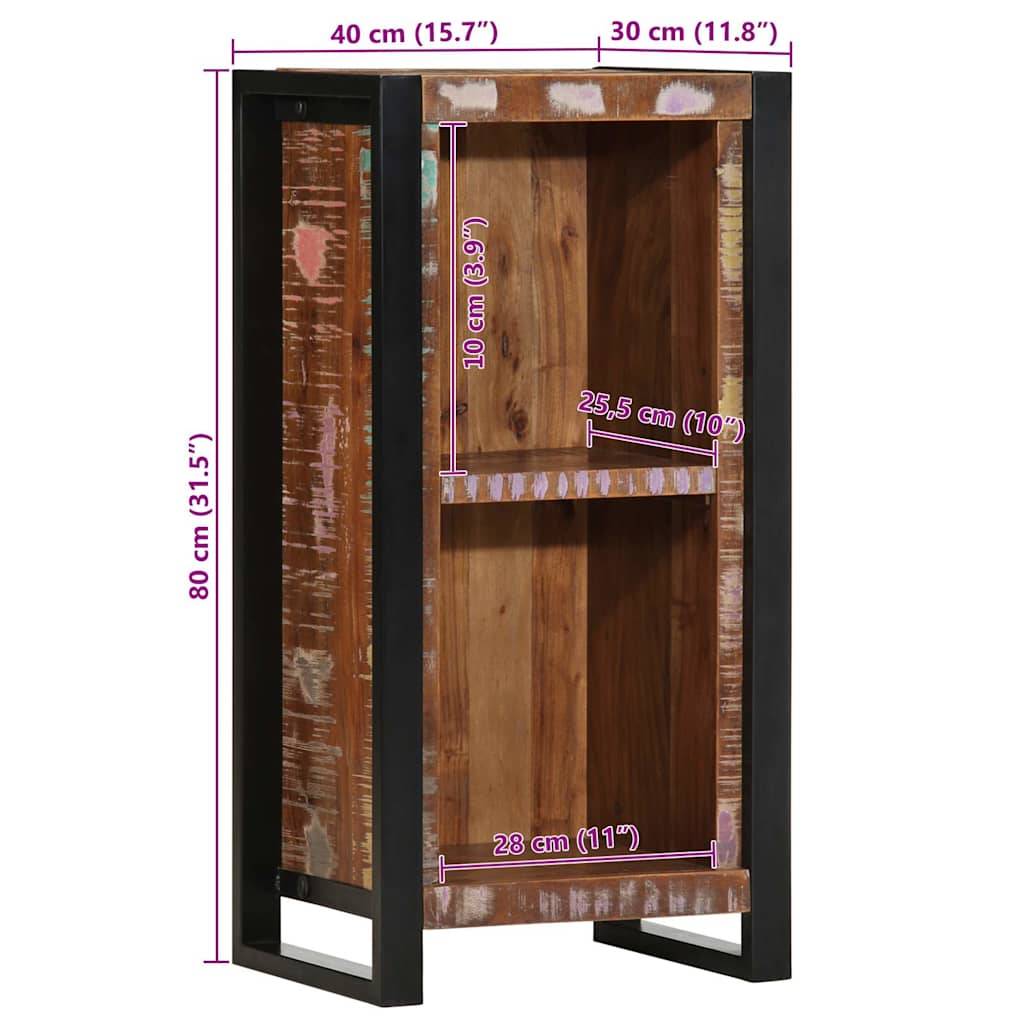 vidaXL Nachttisch 40x30x80 cm Altholz Massivholz