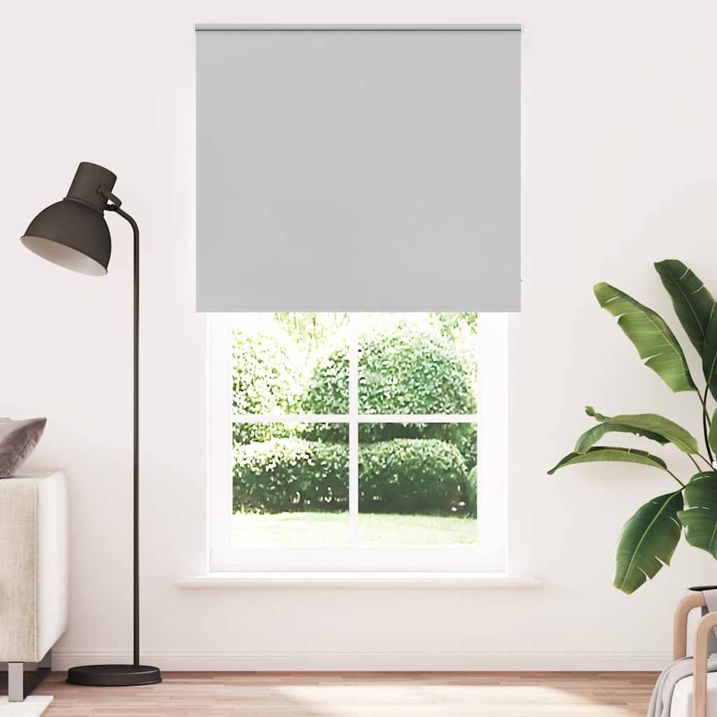 vidaXL Verdunkelungsrollo Hellgrau 130x210cm Stoffbreite 126,6cm