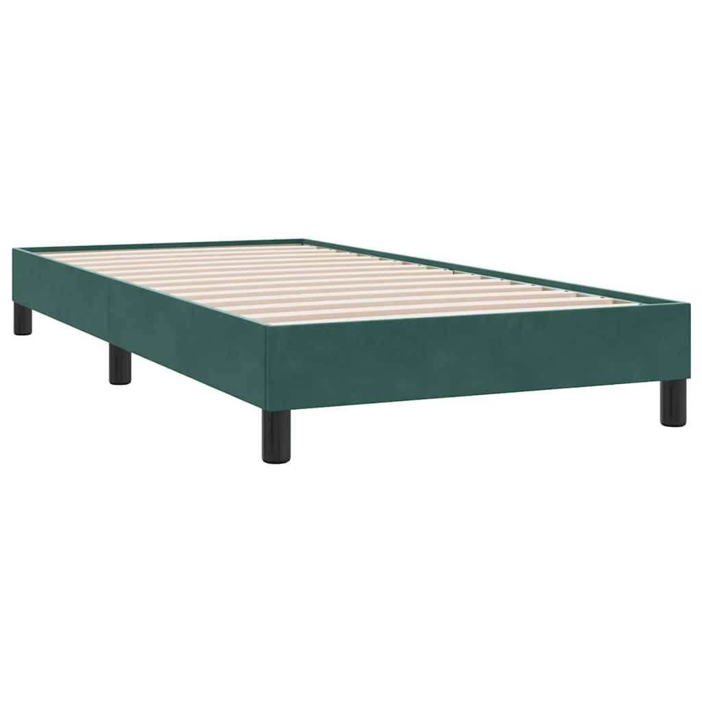vidaXL Bettgestell ohne Matratze Dunkelgrün 80x210 cm Samt