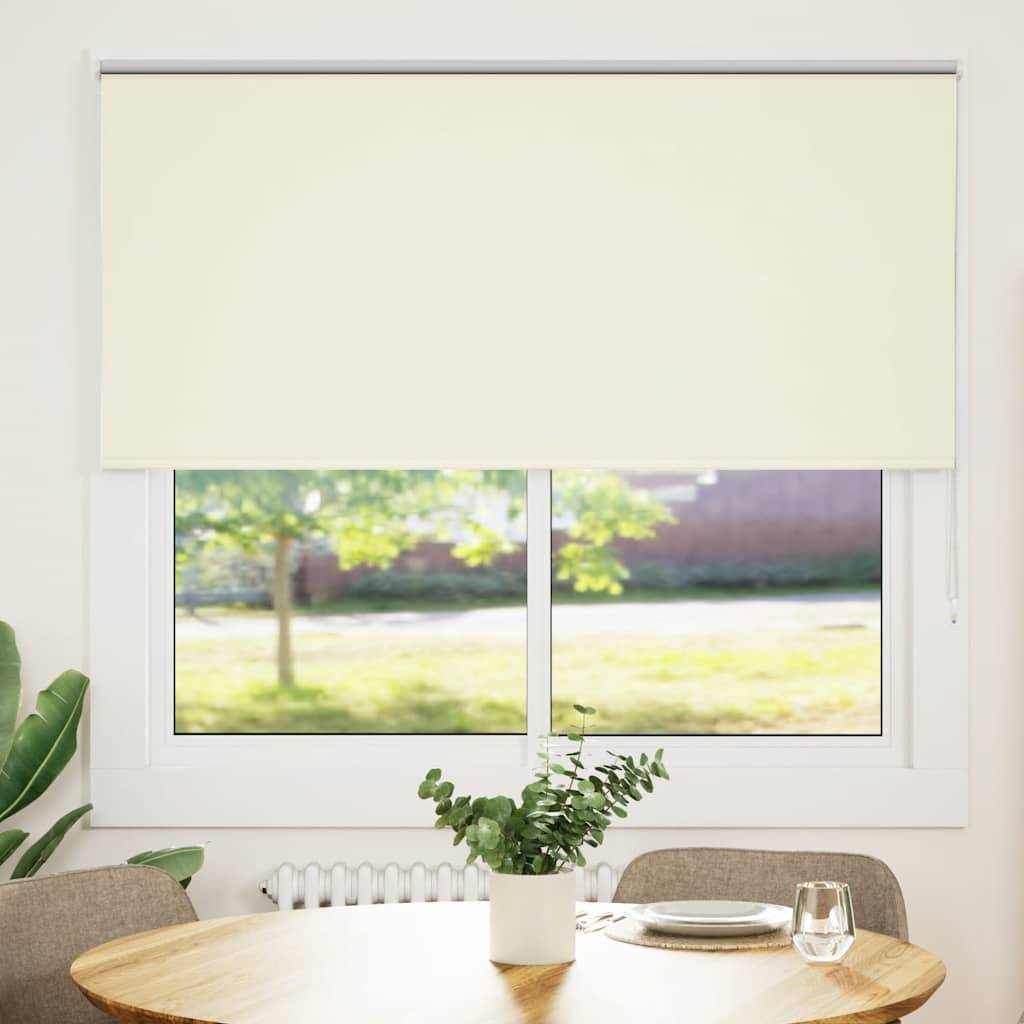 vidaXL Verdunkelungsrollo Cremeweiß 145x175cm Stoffbreite 141,6cm