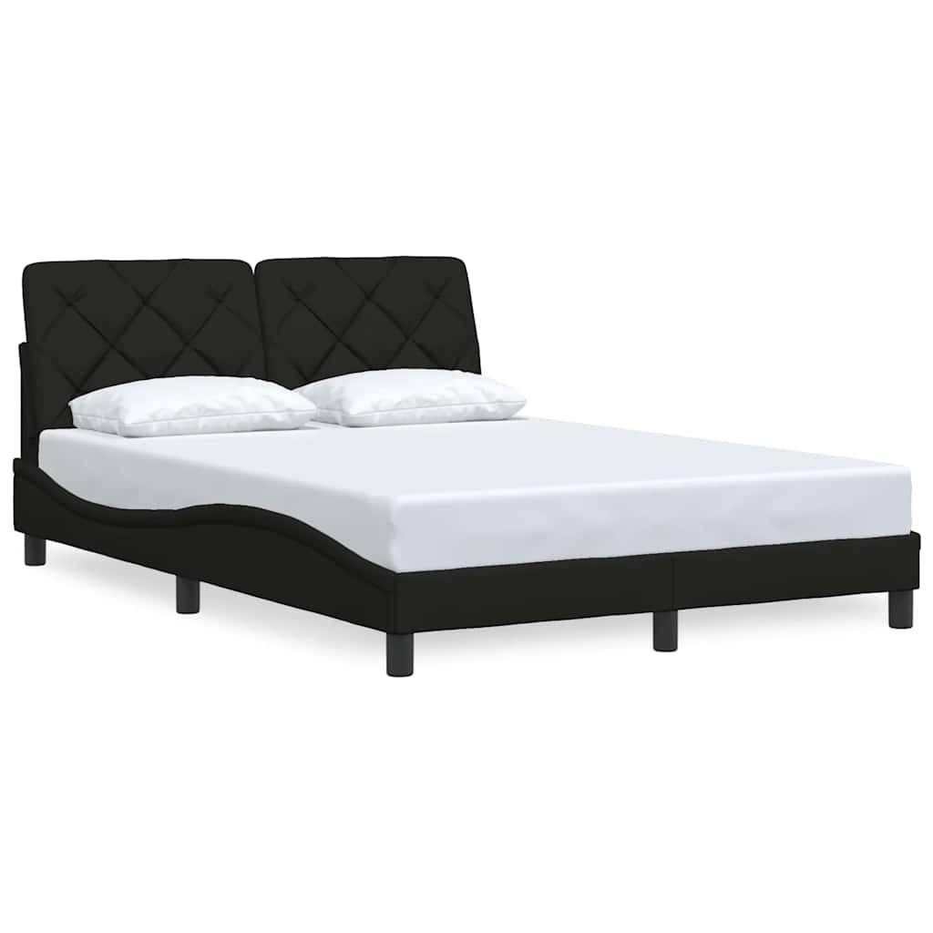 vidaXL Bettgestell ohne Matratze Schwarz 140x200 cm Stoff