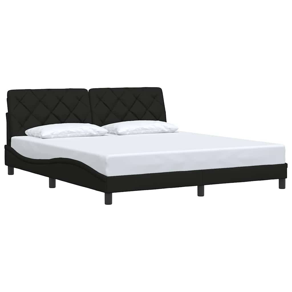 vidaXL Bettgestell ohne Matratze Schwarz 180x200 cm Stoff
