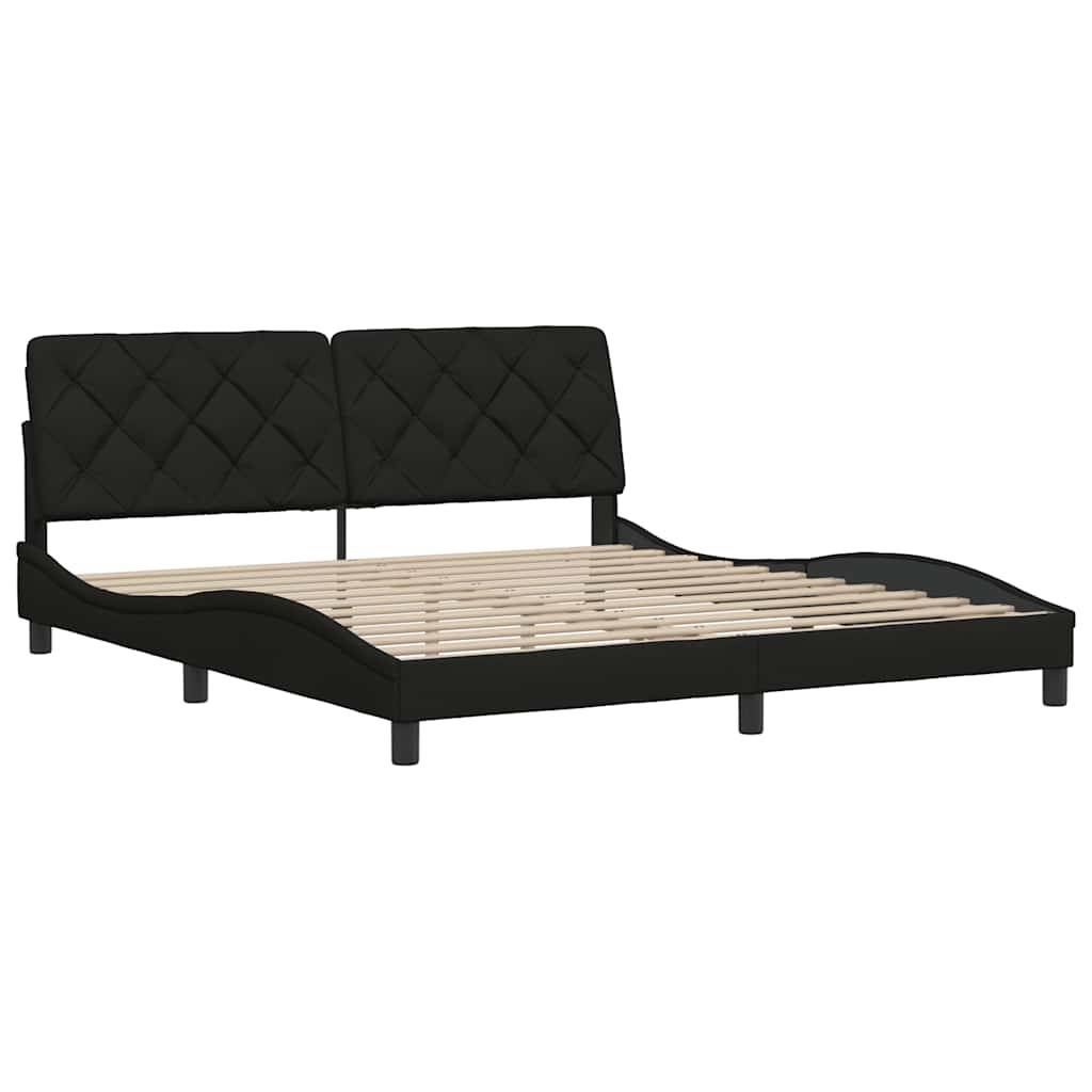 vidaXL Bettgestell ohne Matratze Schwarz 180x200 cm Stoff