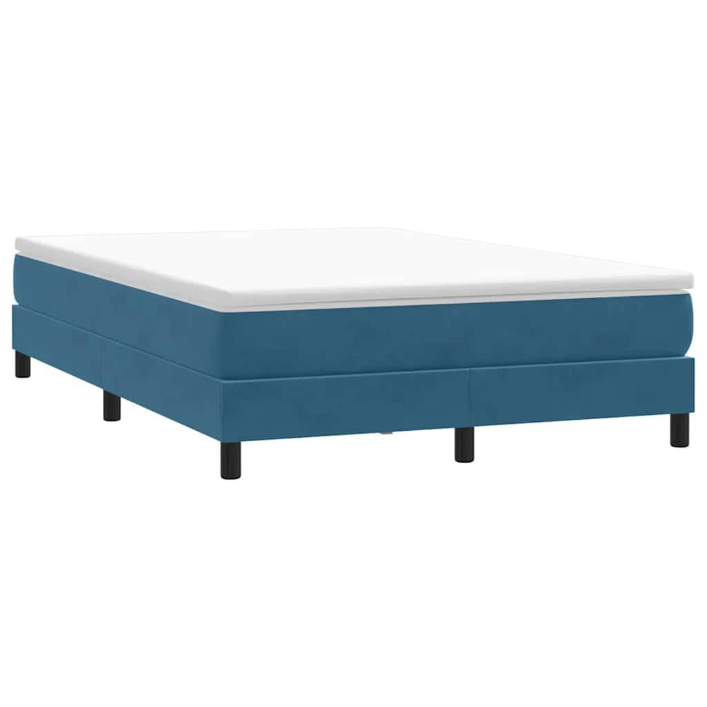vidaXL Boxspringbett ohne Matratze Dunkelblau 160x220 cm Samt