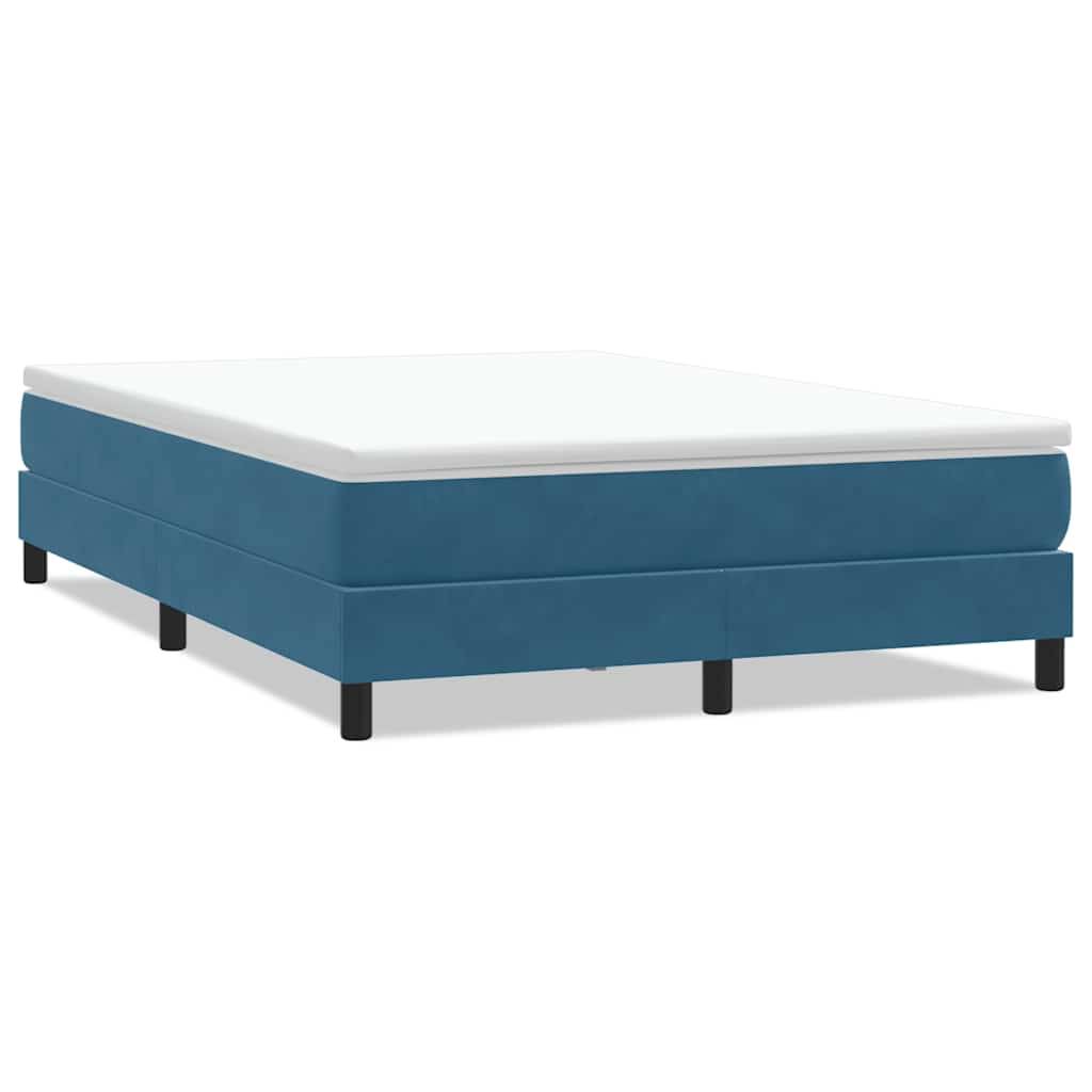 vidaXL Boxspringbett ohne Matratze Dunkelblau 160x220 cm Samt