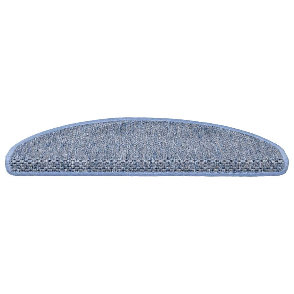 vidaXL Stufenmatten Selbstklebend Sisal-Optik 30Stk. 56x17x3cm Blau