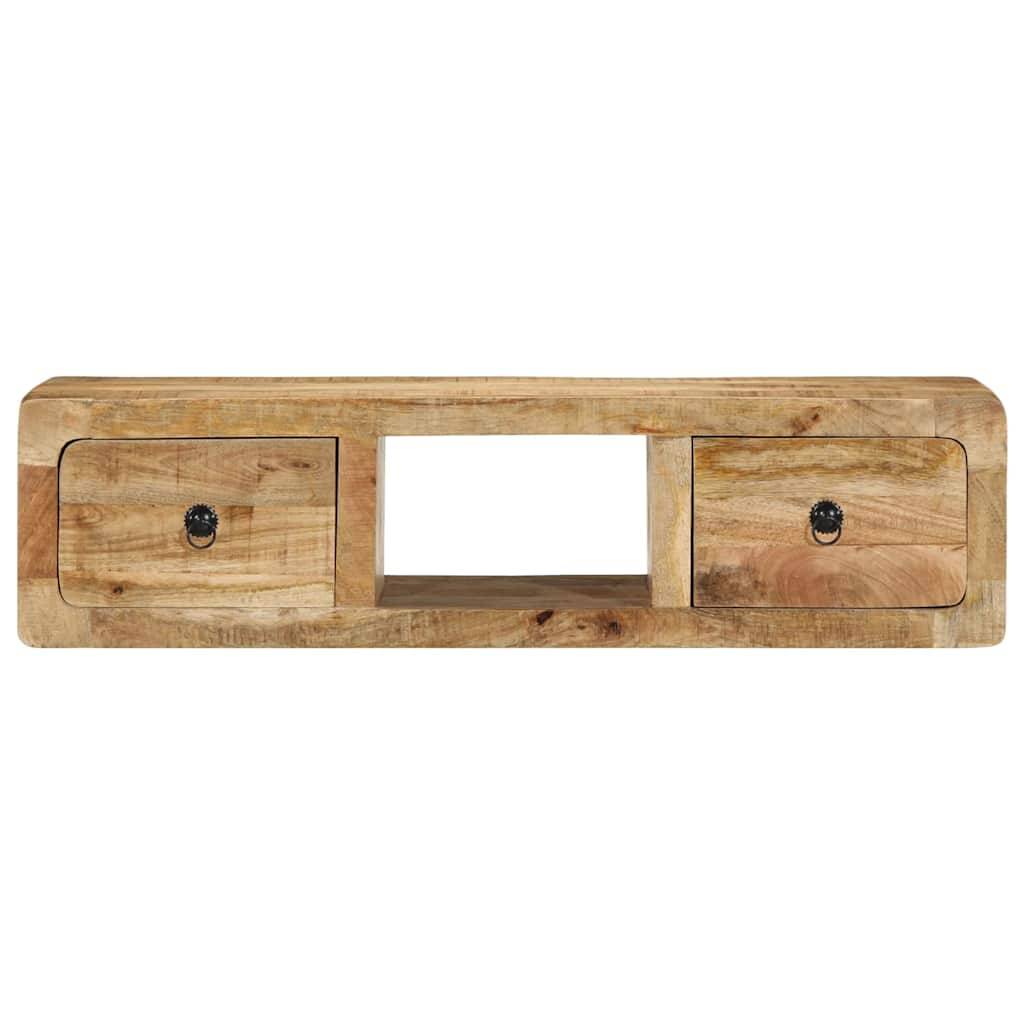 vidaXL TV-Wandschrank 100x32x25 cm Raues Massivholz Mango