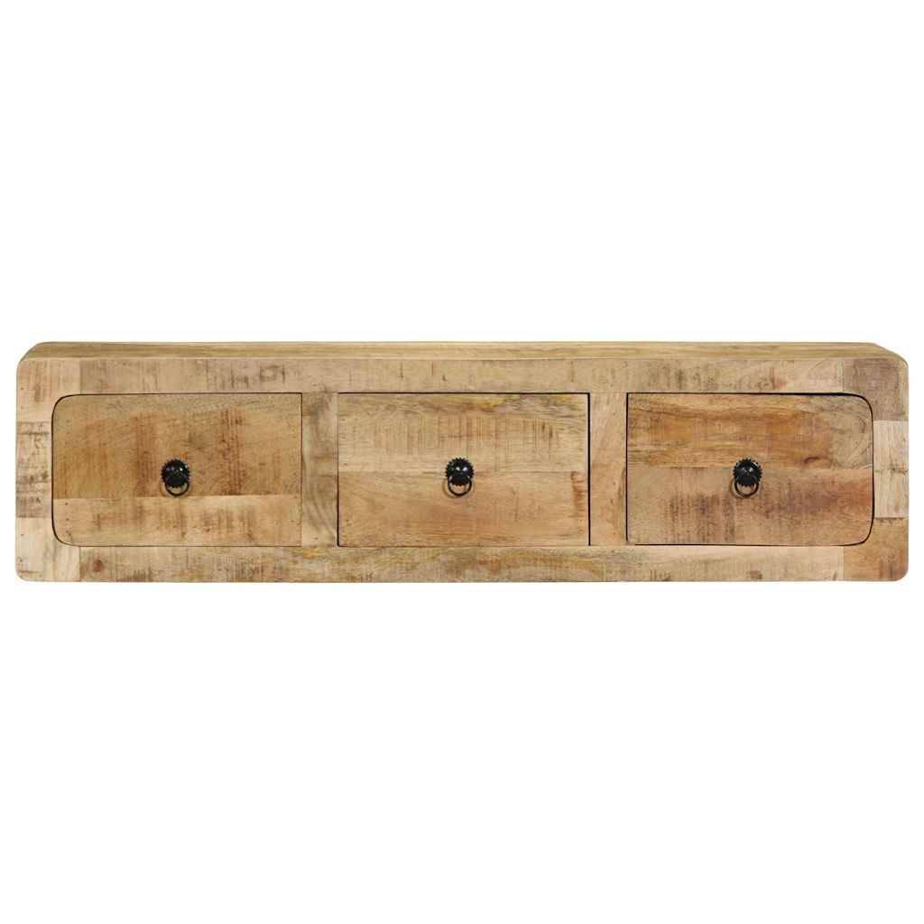 vidaXL TV-Wandschrank 100x32x25 cm Raues Massivholz Mango