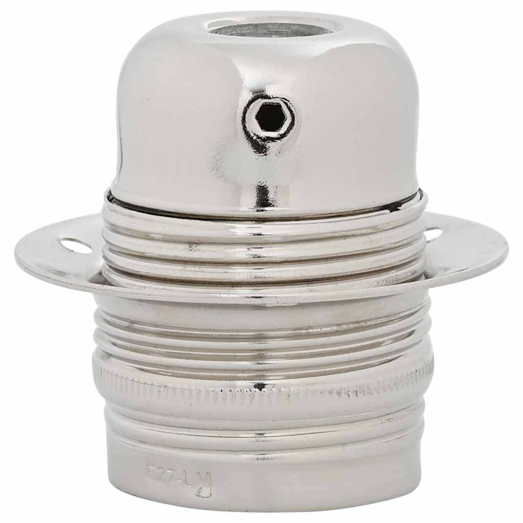 vidaXL Lampenfassungen 2 Stk. Satin-Nickel E27