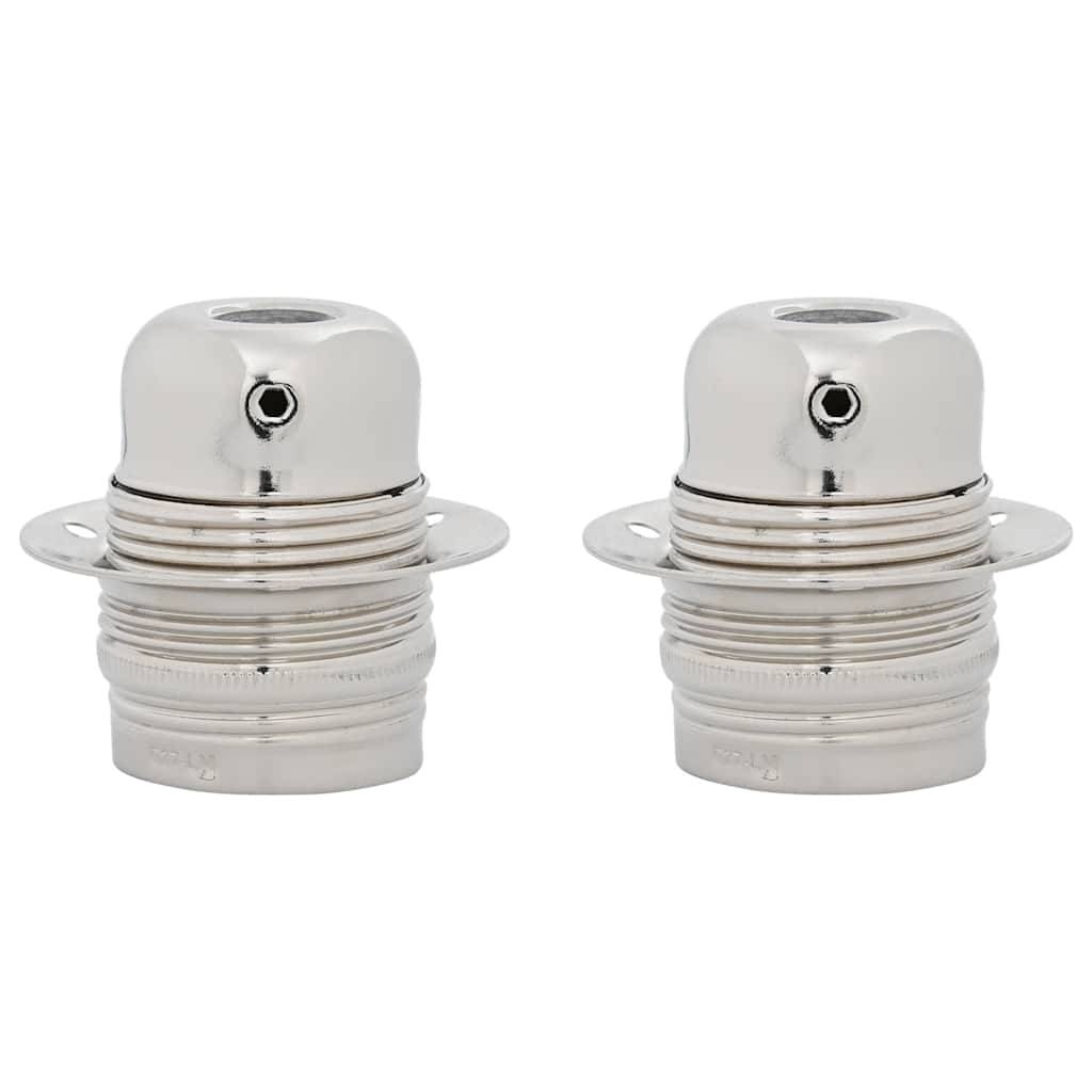 vidaXL Lampenfassungen 2 Stk. Satin-Nickel E27