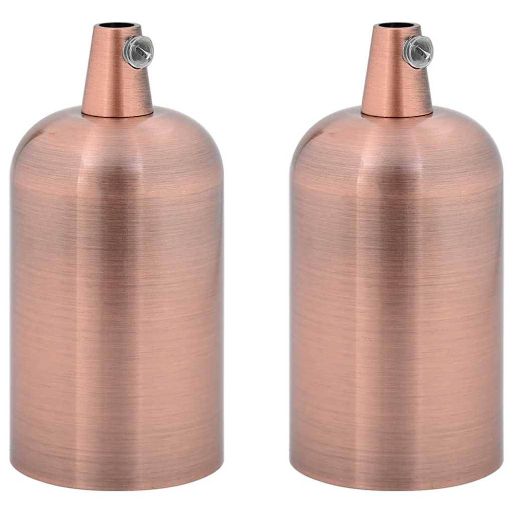 vidaXL Lampenfassungen 2 Stk. Rot-Bronze E27