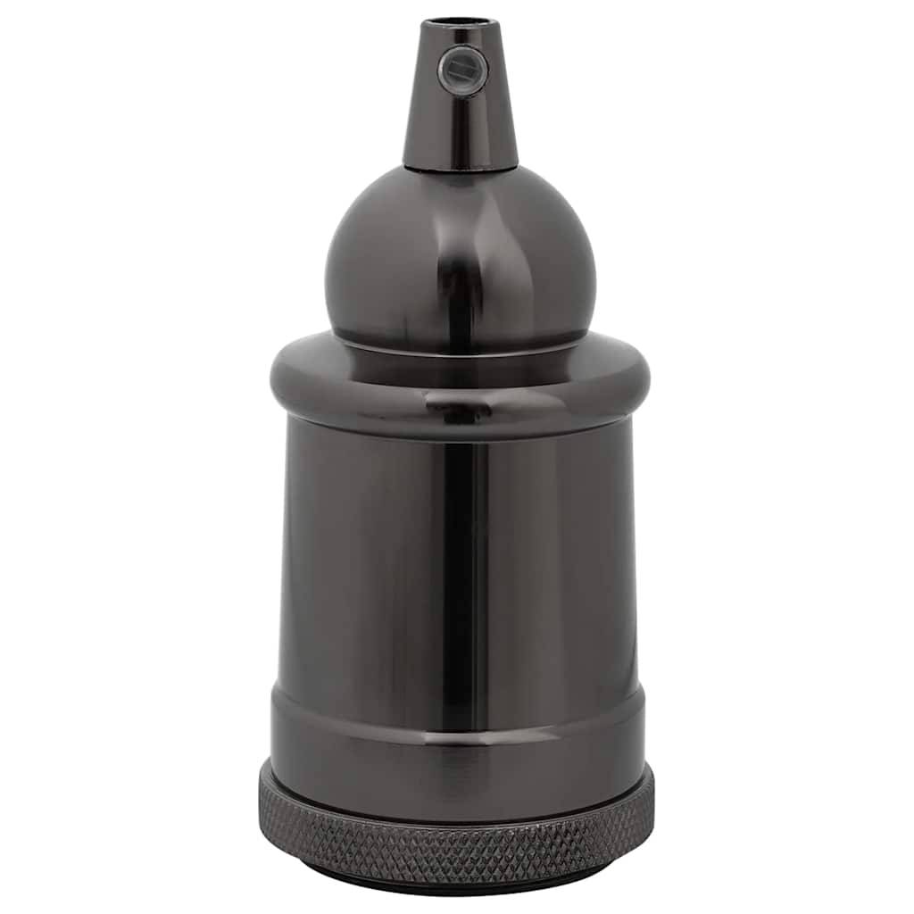 vidaXL Lampenfassungen 2 Stk. Glänzend Schwarz E27