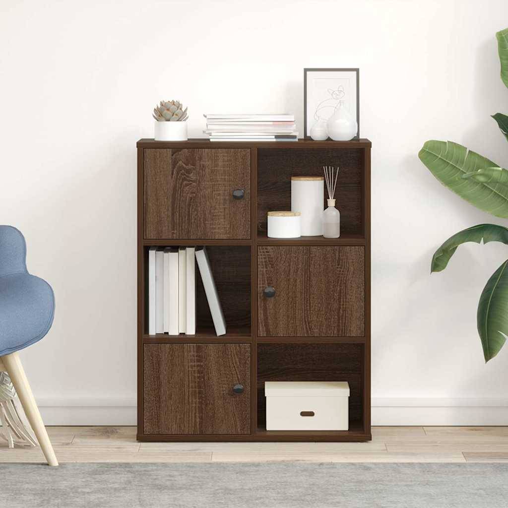 vidaXL Bücherregal Braun Eichen-Optik 60x24x76,5 cm Holzwerkstoff