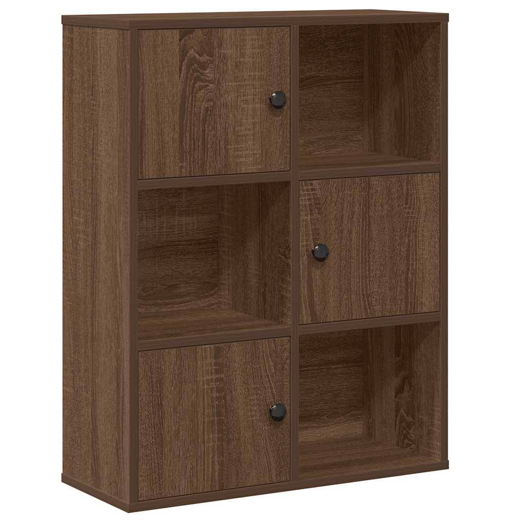 vidaXL Bücherregal Braun Eichen-Optik 60x24x76,5 cm Holzwerkstoff