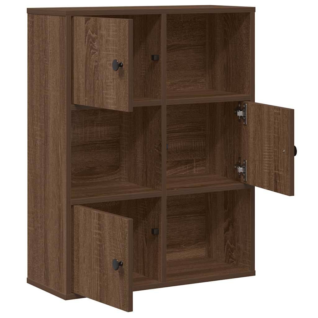 vidaXL Bücherregal Braun Eichen-Optik 60x24x76,5 cm Holzwerkstoff