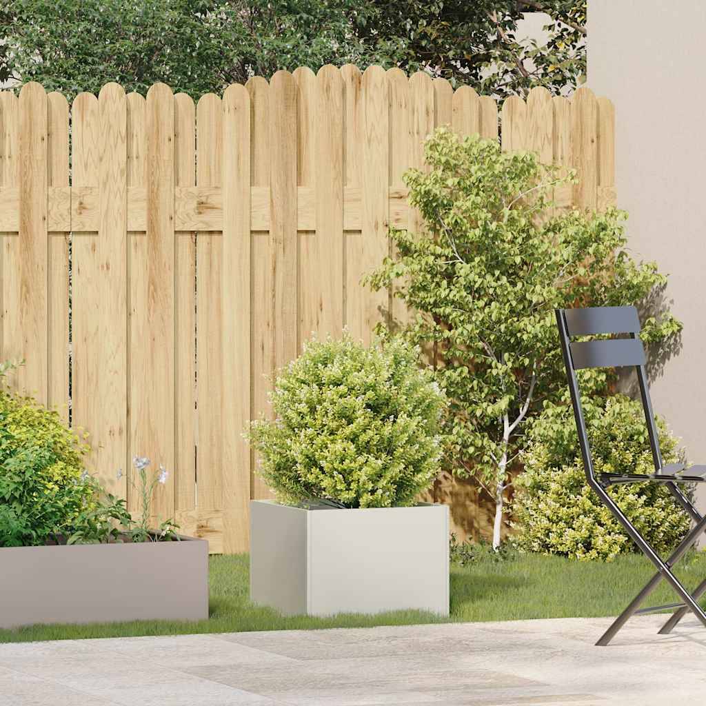 vidaXL Pflanzgefäß Weiß 40x40x30 cm Stahl