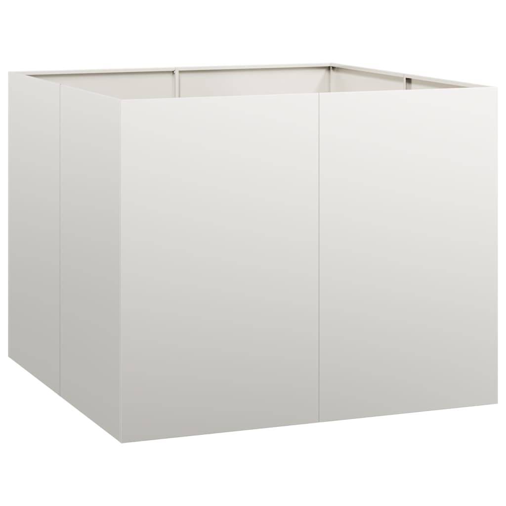 vidaXL Pflanzkübel 100x100x80 cm Edelstahl