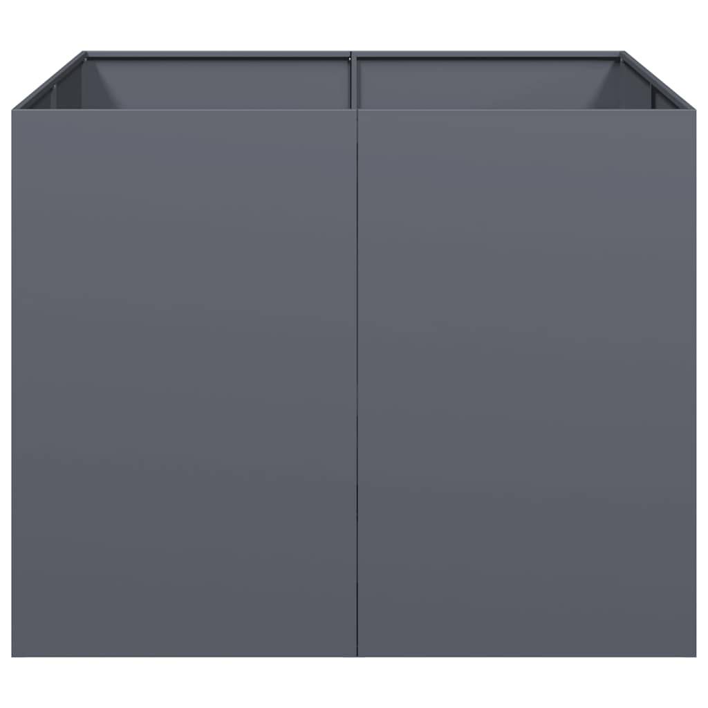 vidaXL Pflanzgefäß Anthrazit 100x100x80 cm Stahl