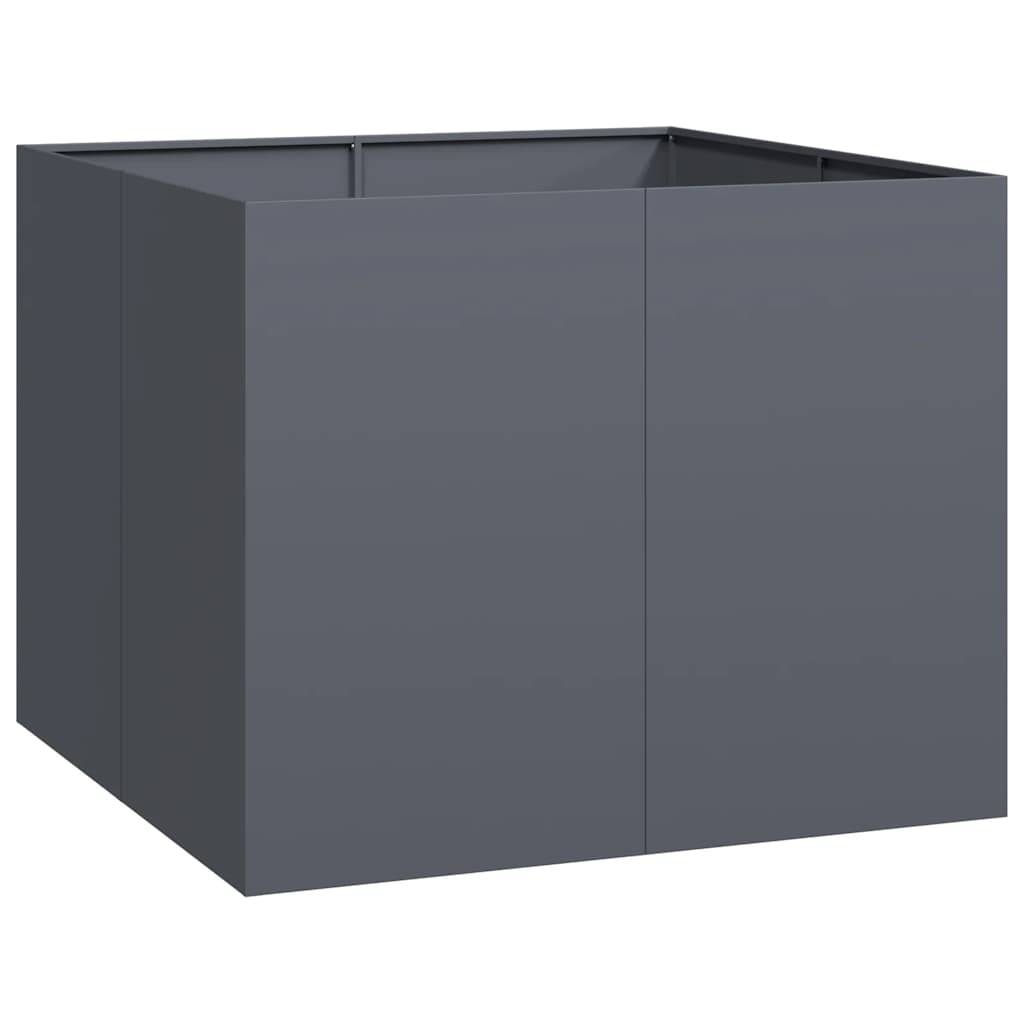 vidaXL Pflanzgefäß Anthrazit 100x100x80 cm Stahl