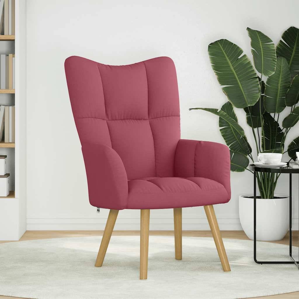 vidaXL Relaxsessel Stoff Weinrot
