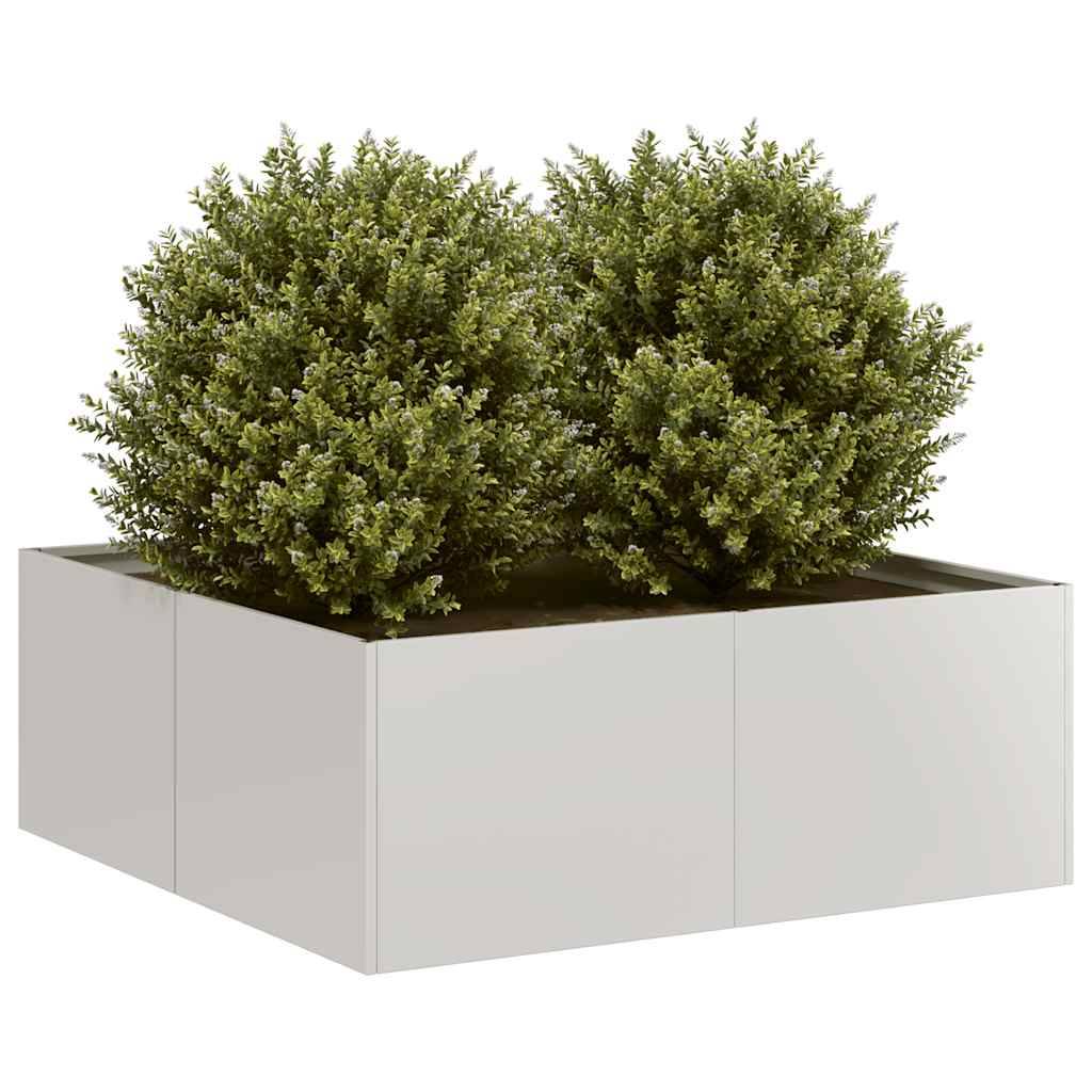 vidaXL Pflanzkübel 80x80x30 cm Edelstahl