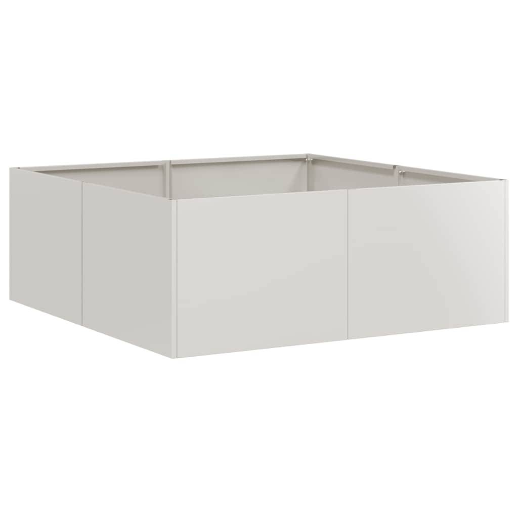 vidaXL Pflanzkübel 80x80x30 cm Edelstahl